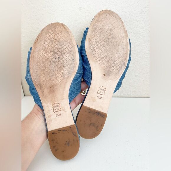 TORY BURCH Annabelle Bow Slides Size 9.5 - Picture 11 of 14